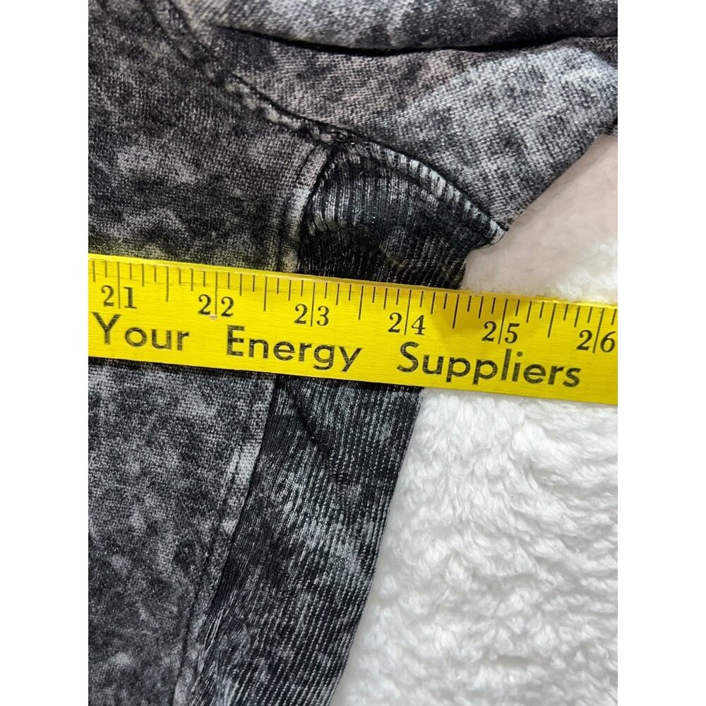 Men’s Dkny Jeans Acid-Wash Large Gray Hooded Sweatshirt Pullover Kangaroo Pocket - Picture 5 of 7